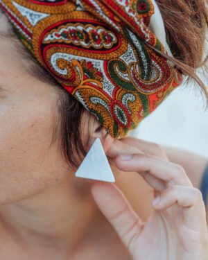 Pendientes de porcelana Triángulo