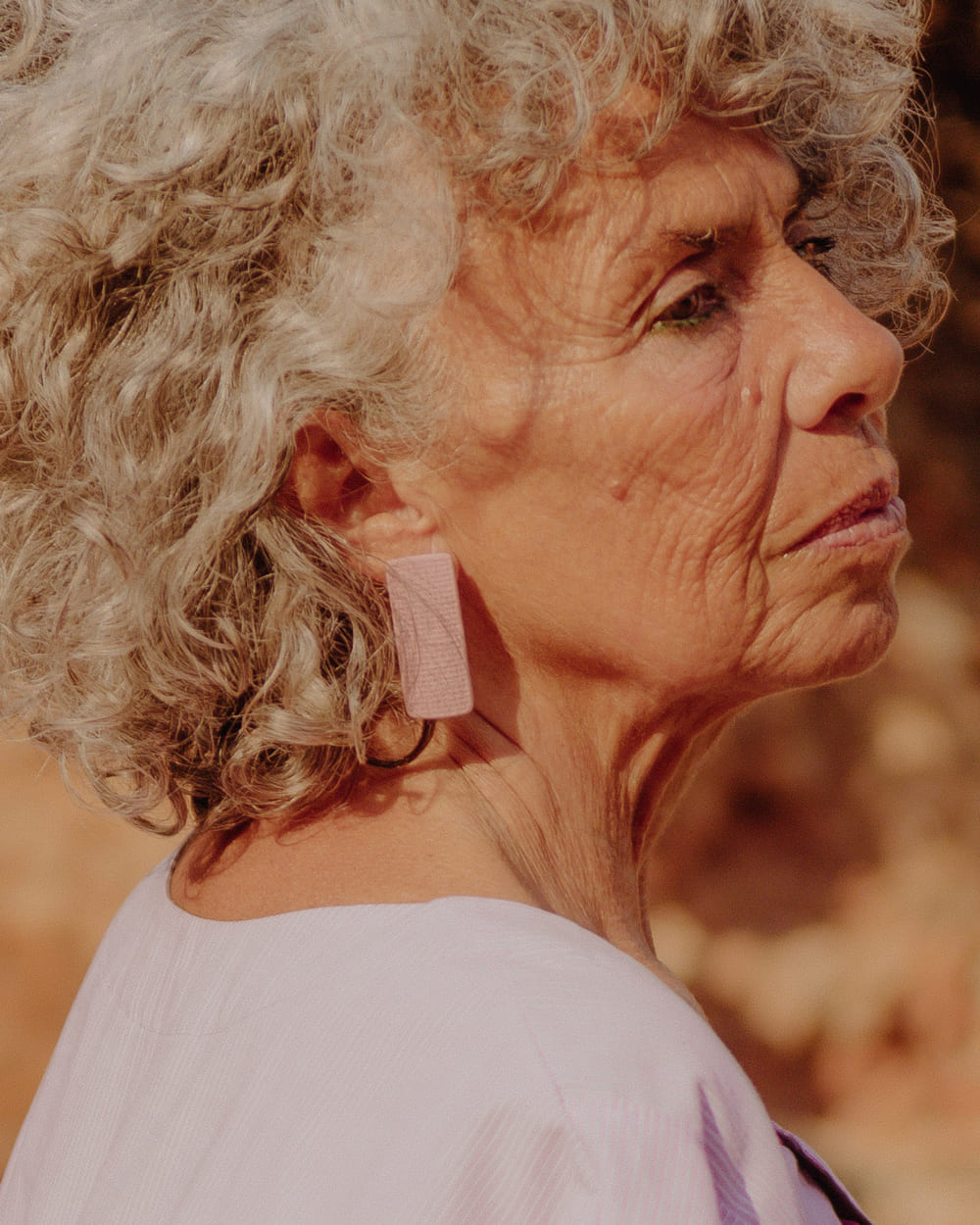 Rectángulo porcelain earrings